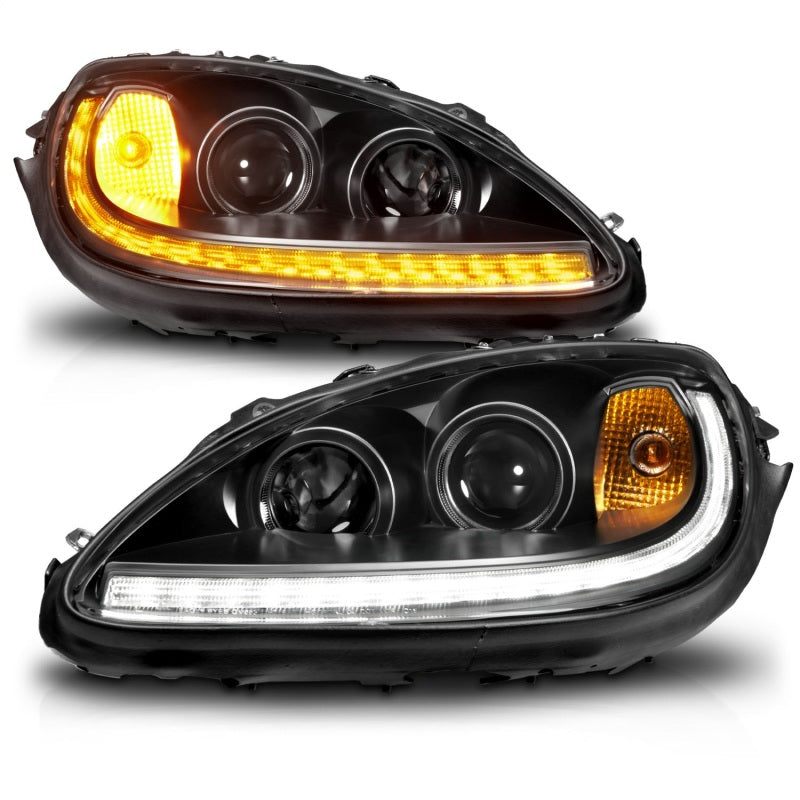 ANZO 05-13 Chevrolet Corvette Projector Headlights w/switchback & Sequential LED - Black Amber 121571 121571 Photo - Unmounted