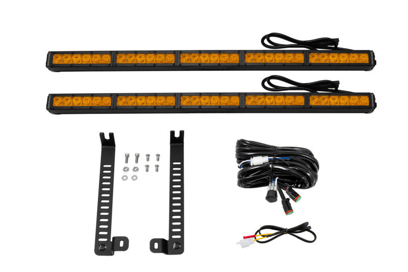Diode Dynamics 14-19 Toyota 4Runner SS30 Dual Stealth Lightbar Kit  - Amber Driving DD6767 DD6767 Photo - Primary