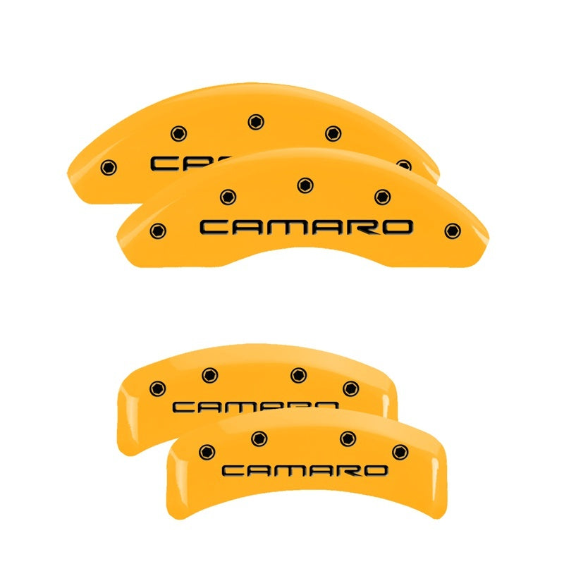 MGP 4 Caliper Covers Engraved F & R Gen 4/Camaro Yellow Finish Black Char 1997 Chevrolet Camaro 14026SCA4YL 14026SCA4YL Photo - Primary