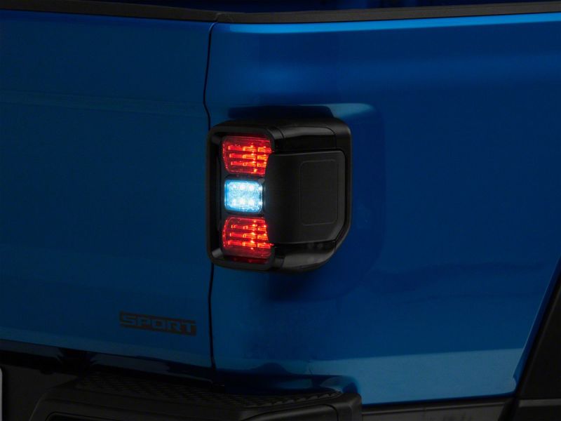 Raxiom 20-23 Jeep Gladiator JT w/ Factory Halogen LED Tail Lights- Blk Housing (Smoked Lens) JG10490 JG10490 Photo - Close Up