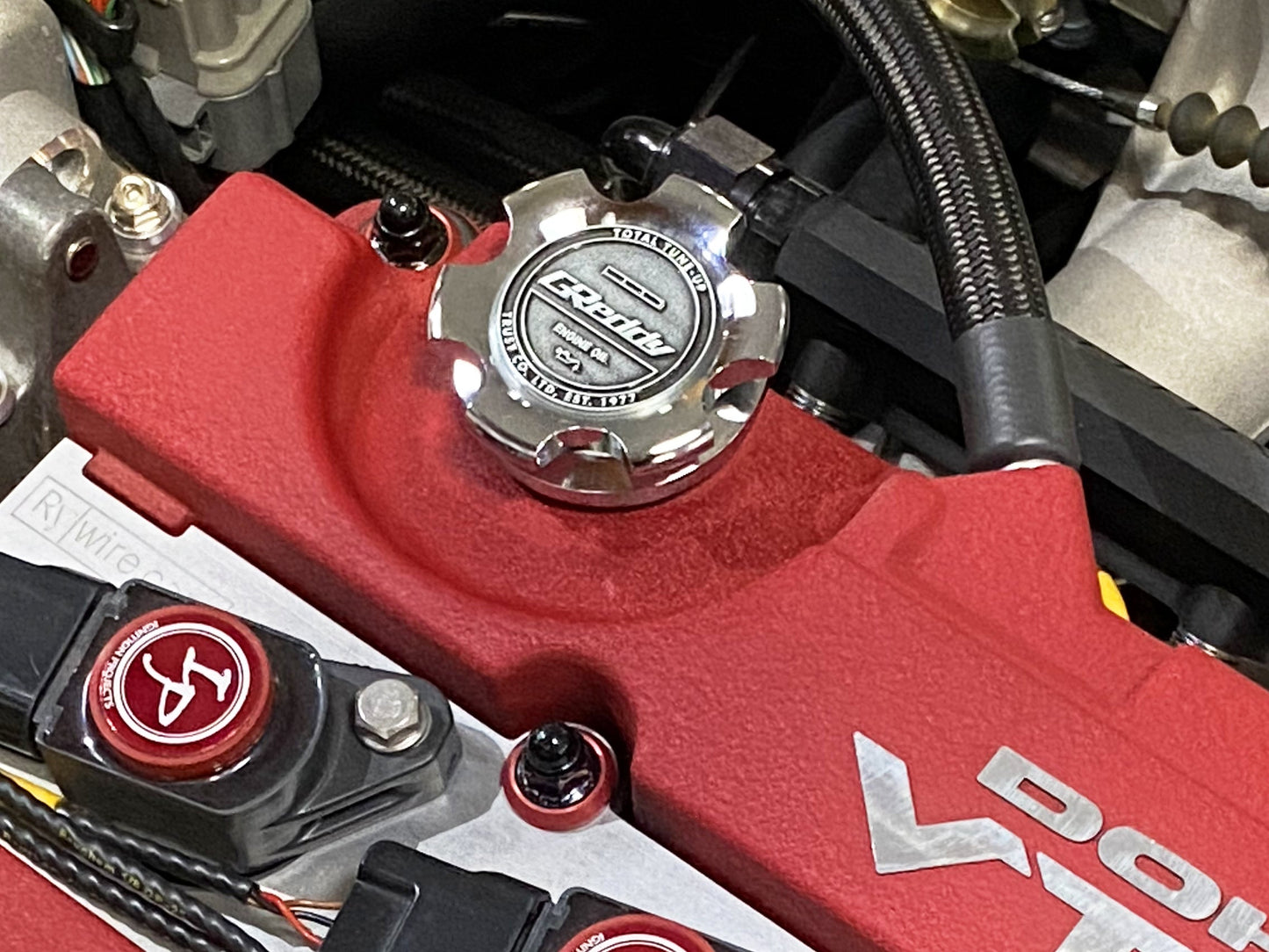 GReddy OIL FILLER CAP B-TYPE, 02 NIS/HON - CHROME - () 13901522