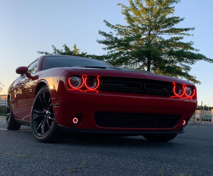 ORACLE Lighting Oracle 15-23 Dodge Challenger Dynamic Surface Mount Headlight/Fog Light Halo Kit COMBO - ColorSHIFT 3989-332 3989-332 Photo - lifestyle view