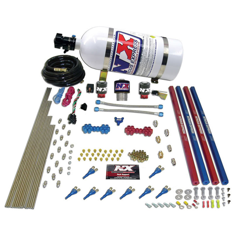 Nitrous Express Pro-Shk/Gas Nitrous Kit (200-600HP) w/Rails and 15lb Bottle 91206-15 91206-15 Photo - Primary