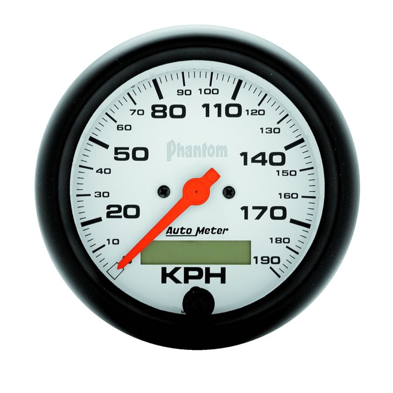 Autometer Gauge, Speedometer, 3 3/8", 190Km/H, Elec. Prog. w/ Lcd Odo, Phantom 5887-M User 1