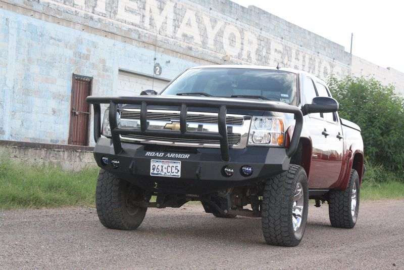 Road Armor 08-13 Chevy 1500 Stealth Front Winch Bumper w/Titan II Guard - Tex Blk 37702B 37702B Photo - Primary