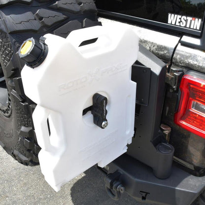Westin 07-18 Jeep Wrangler JK / 18-22 Jeep Wrangler JL RotoPax Mount - Tex. Blk 59-89025 59-89025 Photo - Mounted