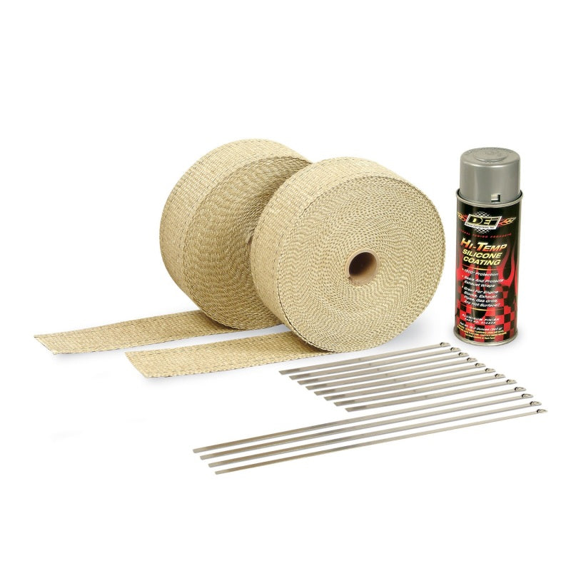 DEI Exhaust Wrap Kit - Tan Wrap and Aluminum HT Silicone Coating 10112 10112 Photo - Primary