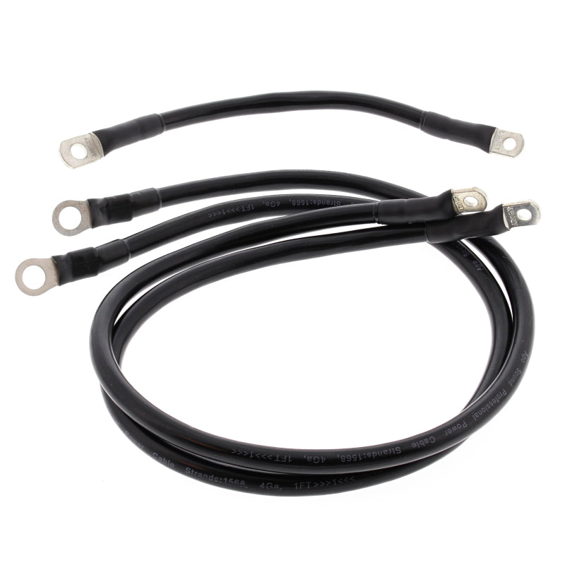 All Balls Racing 80-81 Harley FLH Electra Glide Battery Cable Kit Black 79-3007-1 79-3007-1 Photo - Primary