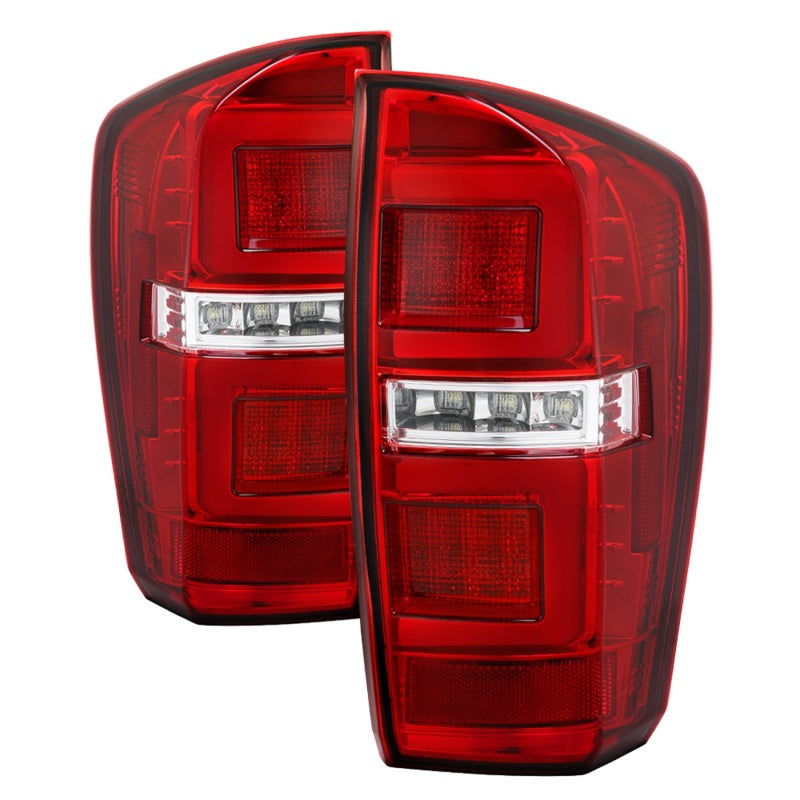 Spyder 16-17 Toyota Tacoma LED Tail Lights - Red Clear (ALT-YD-TT16-LED-RC) 5085757 5085757 Photo - Primary