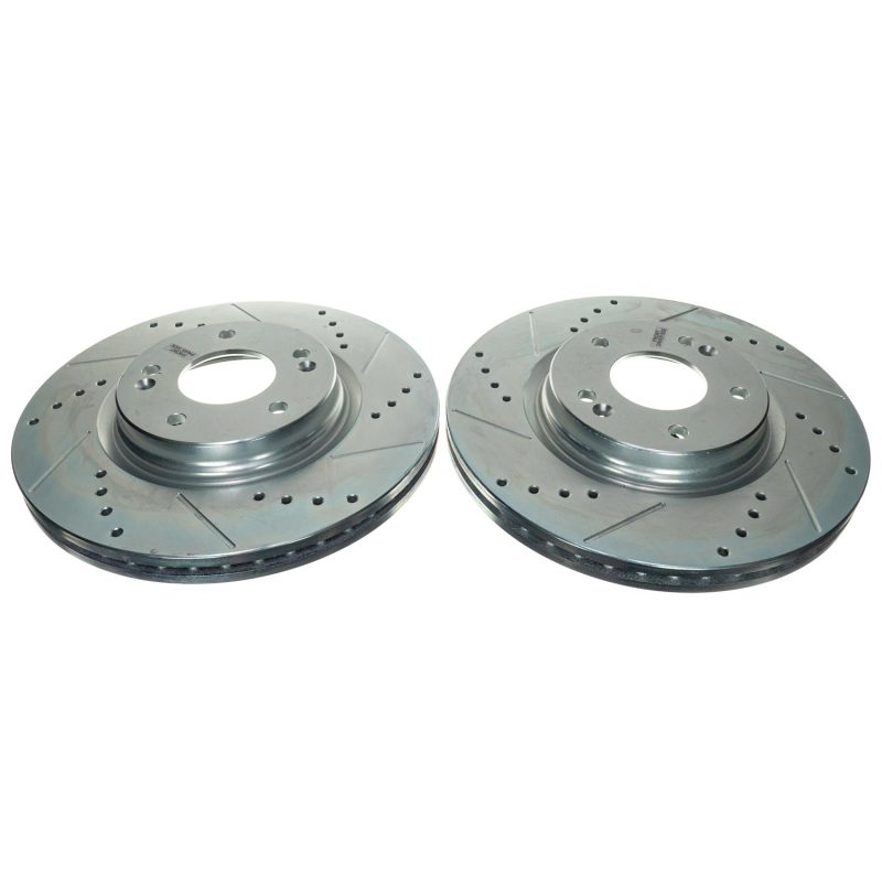 PowerStop Power Stop 21-22 Kia K5 Front Drilled & Slotted Rotor (Pair) JBR1908XPR