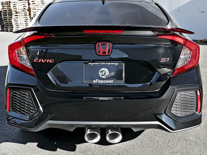 aFe Polished Takeda 3" Cat-Back Exhaust 17-18 Honda Civic Si I4 1.5L (T) 49-36621-P Photo - Mounted