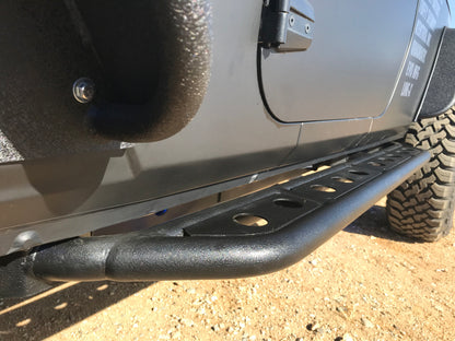 Fishbone Offroad 07-18 Jeep Wrangler JK 4 Door Steel Side Steps - Black Textured Powdercoat FB23070 FB23070 Photo - lifestyle view