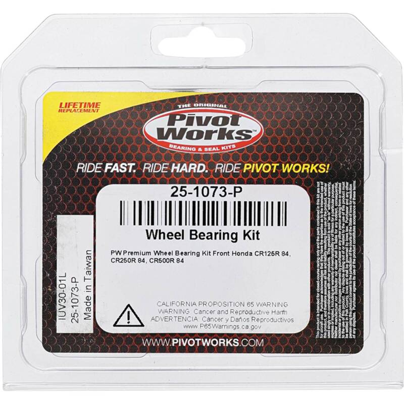 Pivot Works Honda Wheel Bearing Kit Premium Bearings 25-1073-P 25-1073-P Photo - Primary
