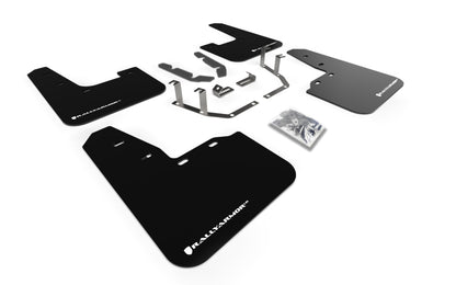 Rally Armor 18-22 Ford Fiesta ST MK8 Black UR Mud Flap w/ White Logo MF60-UR-BLK/WH MF60-UR-BLK/WH Photo - Primary