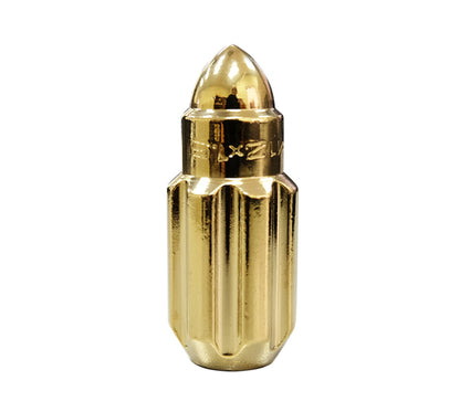 NRG M12 x 1.5 Steel Lug Nut Set  Bullet Shape 21pc Chrome Gold W/ Lock Key LN-LS500CG-21 Photo - Primary
