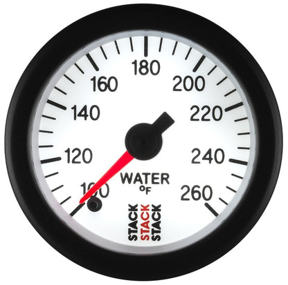 Autometer Stack 52mm 100-260 Deg F 1/8in NPTF Male Pro Stepper Motor Water Temp Gauge - White ST3358 ST3358 User 4