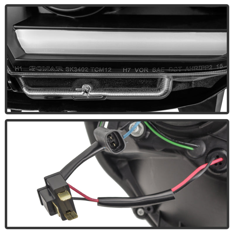 Spyder Toyota Tacoma 12-15 Projector Headlights Light Bar DRL Black PRO-YD-TT12-LBDRL-BK 5081711 5081711 User 1