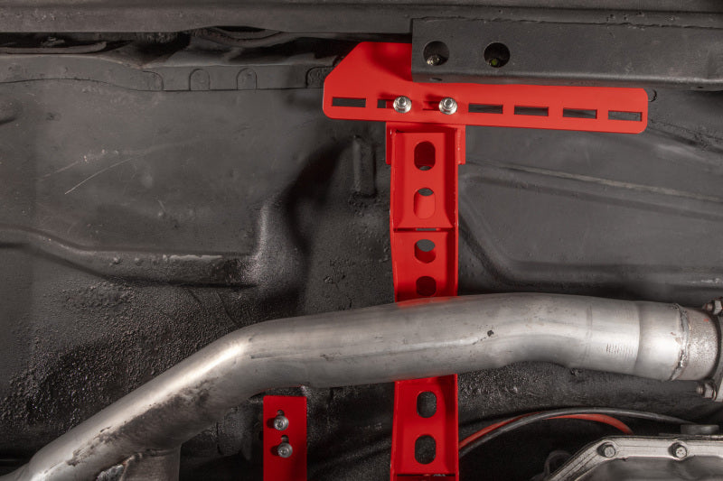 UMI Performance 78-88 GM G-Body Modular Adjustable Transmission Crossmember - Black 3108-B 3108-B Photo - Mounted