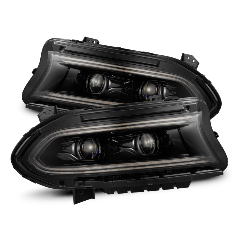 AlphaRex 15-23 Dodge Charger LUXX LED Proj Headlights Alpha-Black w/Actv Light & Seq.Sig / SB DRL 880579 880579 Photo - Primary