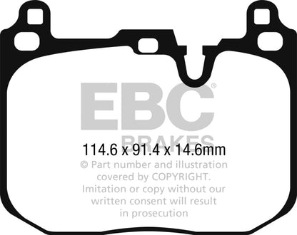 EBC 2015+ Mini Cooper John Cooper Works Yellowstuff Front Brake Pads DP42271R Photo - Primary