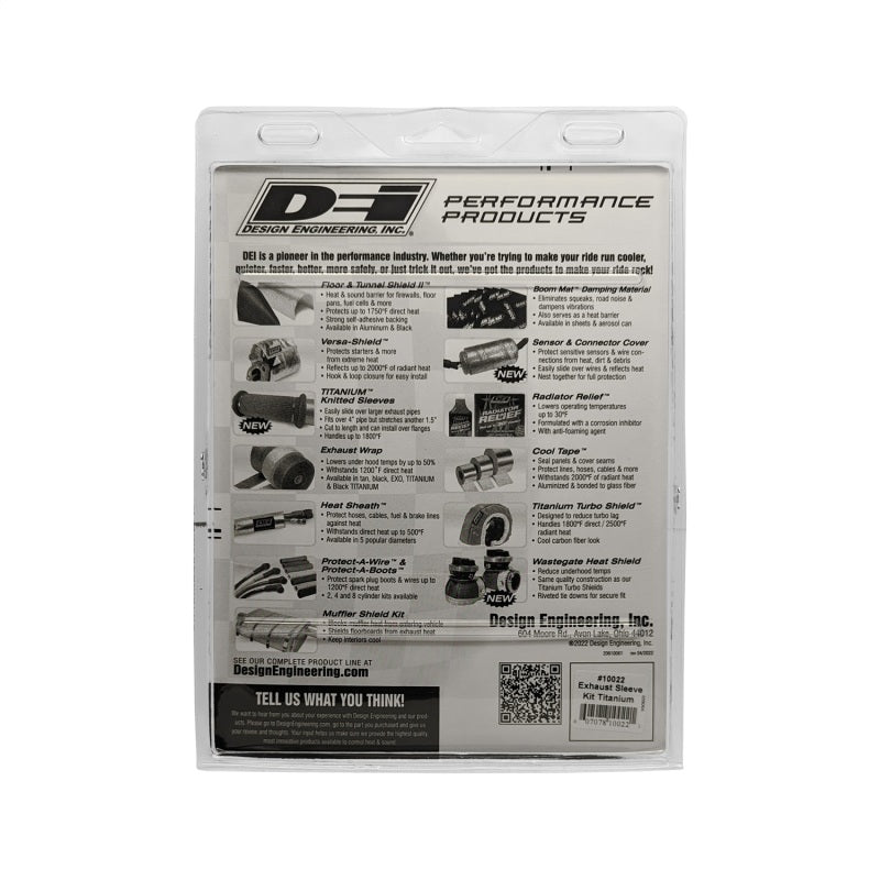 DEI Powersport Exhaust Sleeve Kit - Titanium 10022 10022 Photo - Unmounted