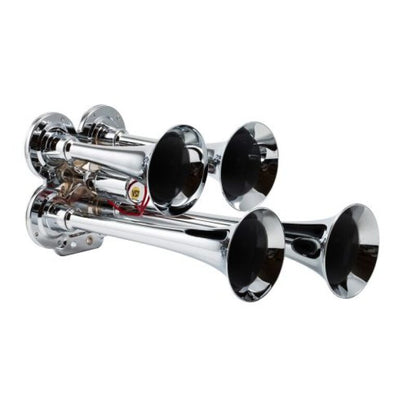 Kleinn Air Horns Kleinn Chrome Quad Horn/ 12.5In/10In/7.5In/6In - Chrome-Plated Zinc Alloy 141 141 Photo - Primary