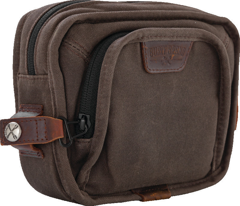 Burly Brand Handlebar Bag - Dark Oak B15-1012D B15-1012D User 1