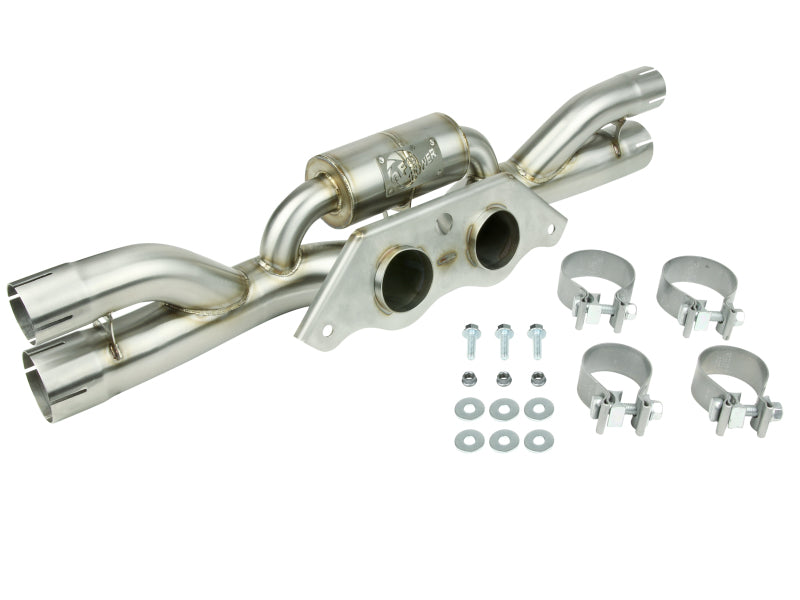 aFe Power MACHForce XP 304 Stainless Secondary Muffler Delete Pipe 14-19 Porsche 911 GT3 3.8L/4.0L 49C36434 49C36434 Photo - Unmounted