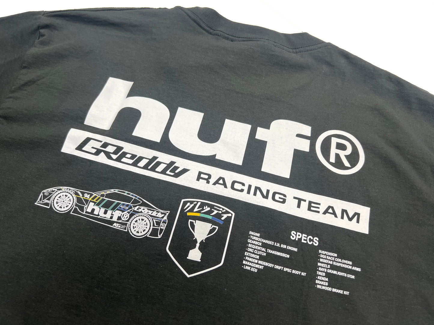 GReddy HUF x GReddy Racing Performance (oversized) Tee - Washed Black