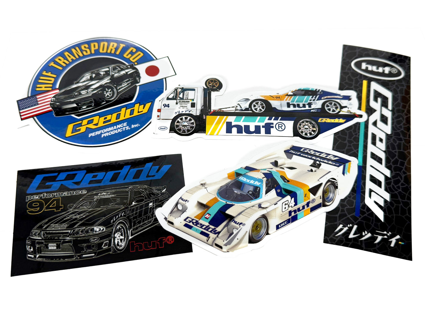 GReddy Huf X GReddy Sticker Pack - Multi.