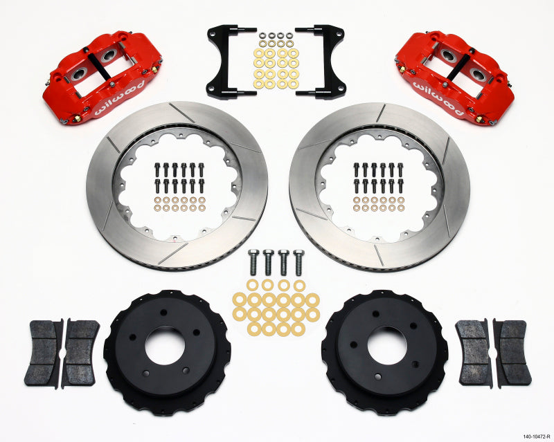 Wilwood Narrow Superlite 4R Rear Kit 14.00in Red 65-82 Corvette C2/C3 140-10472-R 140-10472-R Photo - Primary