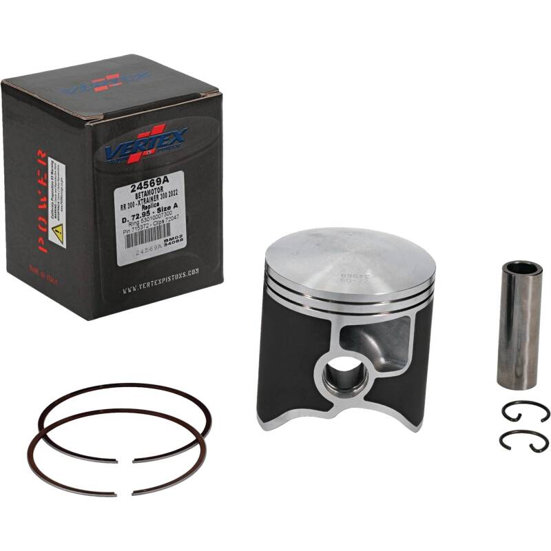 Vertex Pistons Vertex Piston 22-24 Beta RR 2T 300 300cc Cast Replica Piston Kit 24569A 24569A Photo - Primary