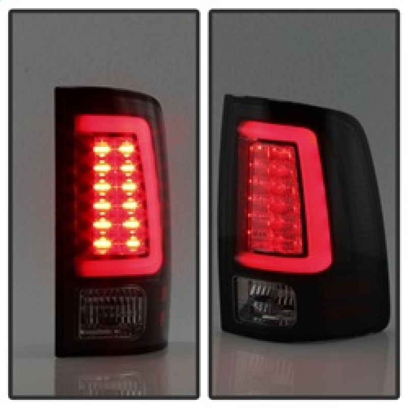 Spyder 13-14 Dodge Ram 1500 Light Bar LED Tail Lights - Black Smoke ALT-YD-DRAM13V2-LED-BSM 5084064 5084064 Photo - Unmounted