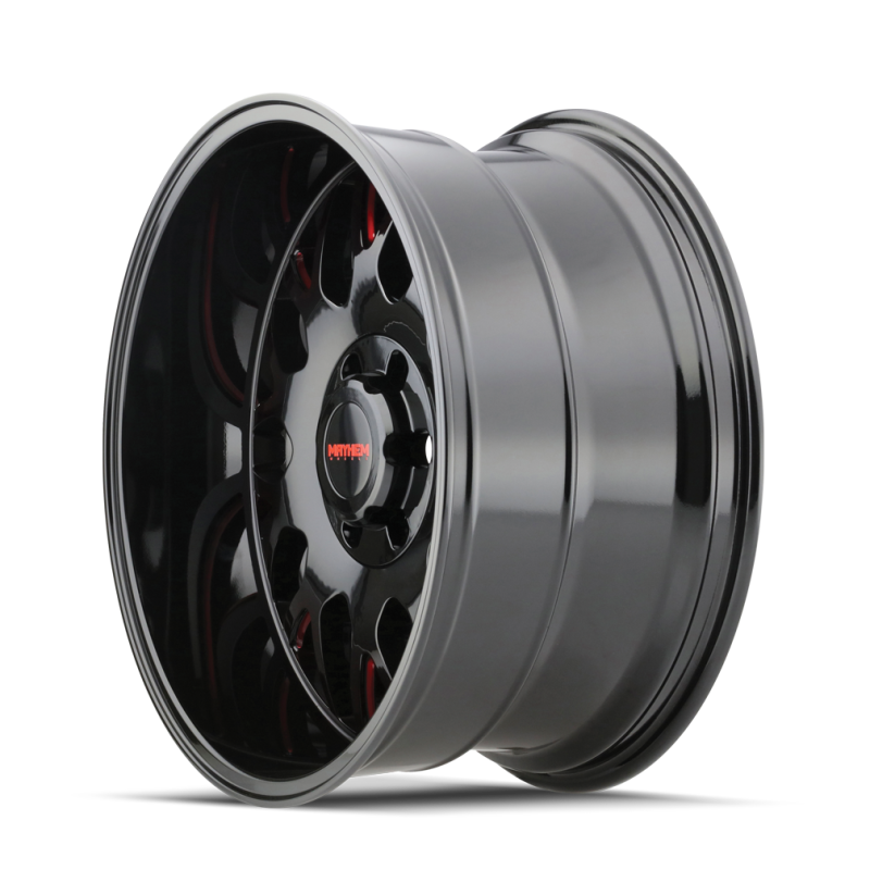 Mayhem 8110 Tripwire 20x9 / 5x150 BP / 0mm Offset / 110mm Hub Black w/ Prism Red Wheel 8110-2950BTR 8110-2950BTR Photo - Primary