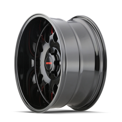 Mayhem 8110 Tripwire 20x9 / 6x135 BP / 0mm Offset / 87.1mm Hub Black w/ Prism Red Wheel 8110-2936BTR 8110-2936BTR Photo - Primary