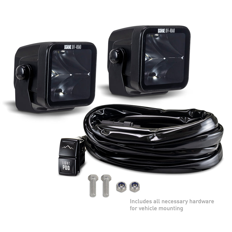 Borne Off-Road Light Pods (Kit of 2) 3x3 Spot BNLT-LP33-2S BNLT-LP33-2S Photo - Primary