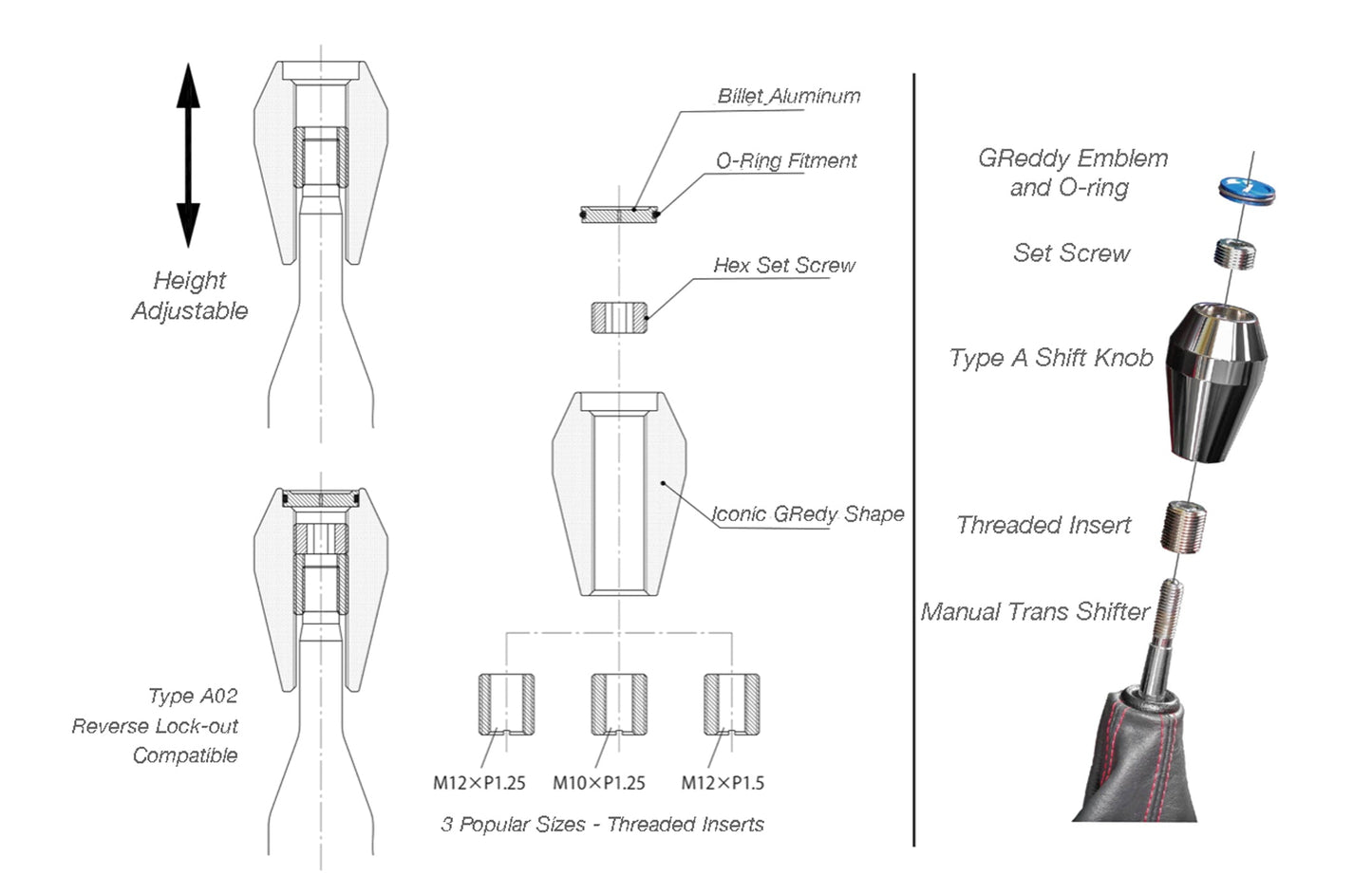 Greddy Shift Knob A01- High Type 14500571