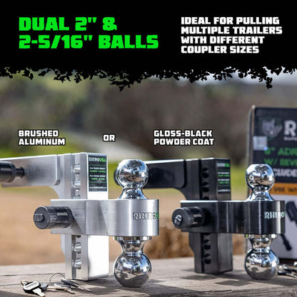 Rhino USA 6In Heavy Duty Drop Hitch - 2In (Silver) RG-HTDROP2-SVR RG-HTDROP2-SVR User 2