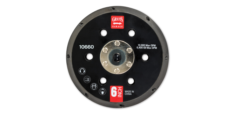 Griots Garage 6in Vented Orbital Backing Plate (G9) 10660 10660 User 1