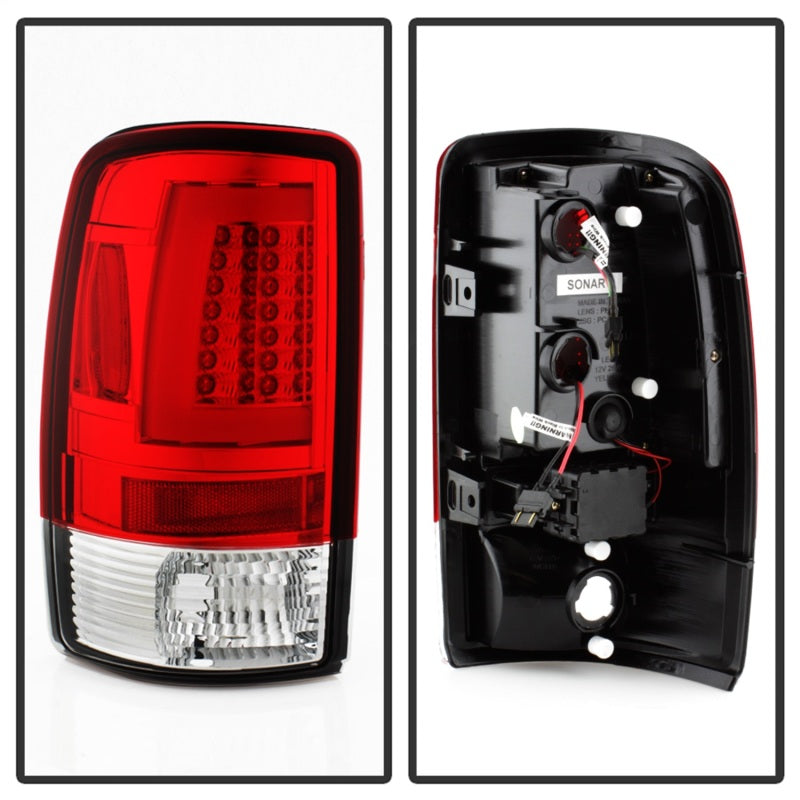 Spyder 00-06 Chevy Suburban 1500/2500 V2 Light Bar LED Tail Lights -Red Clr (ALT-YD-CD00V2-LBLED-RC) 5084163 5084163 Photo - Unmounted