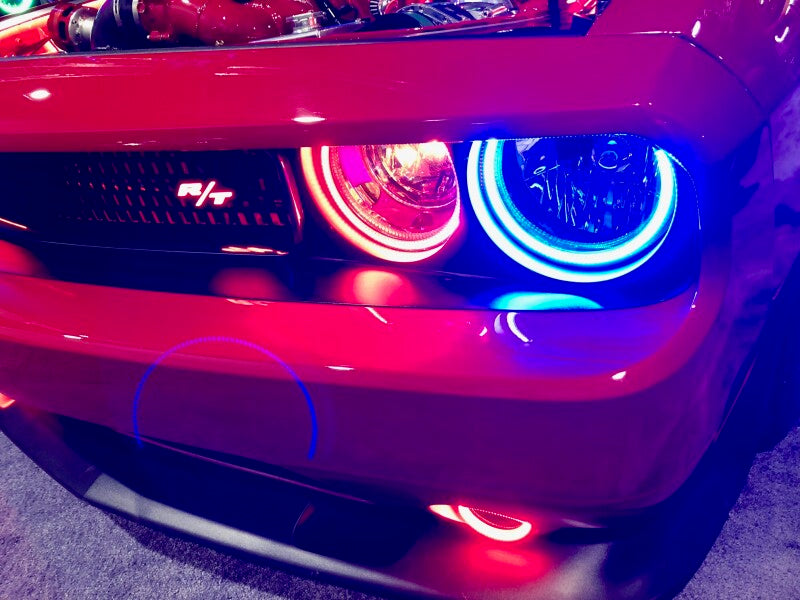 ORACLE Lighting Oracle 08-14 Dodge Challenger Dynamic Surface Mount Headlight Halo Kit - ColorSHIFT - Dynamic 1292-332 1292-332 User 6