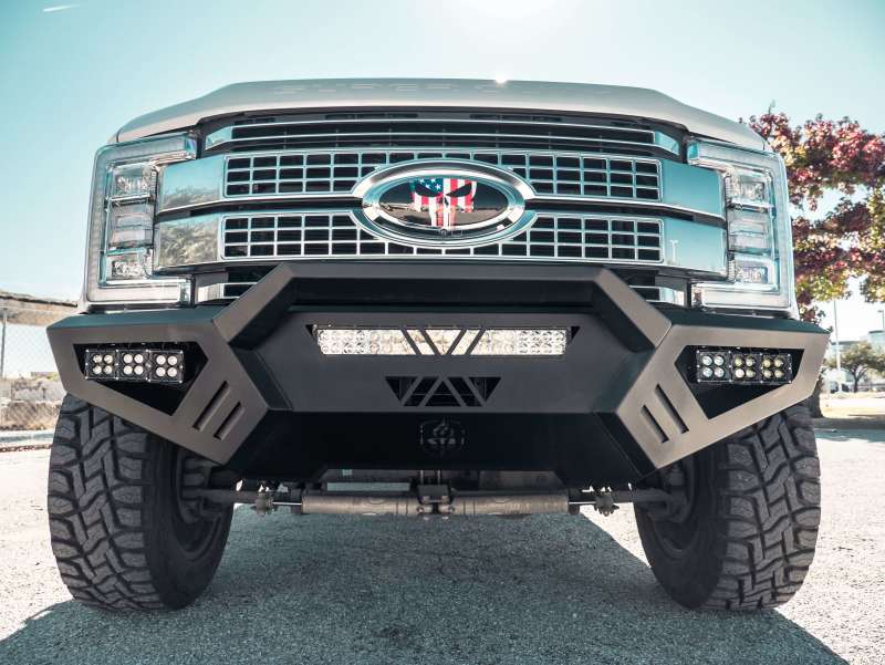 Road Armor 17-20 Ford F-250 SPARTAN Front Bumper Bolt-On Pre-Runner Guard - Tex Blk 6172XFPRB 6172XFPRB Photo - Primary