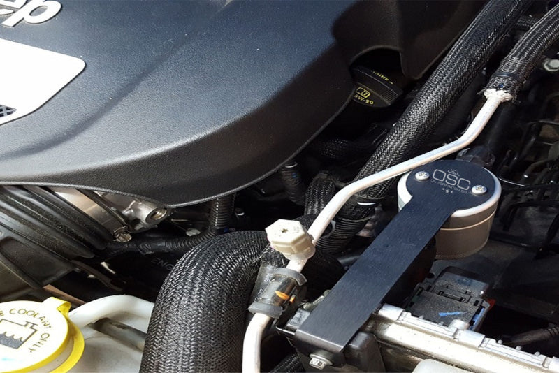 J&L 12-17 Jeep Wrangler JK 3.6L Passenger Side Oil Separator 3.0 - Clear Anodized 3064D-C 3064D-C Photo - Primary