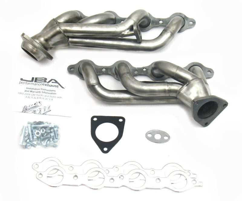 JBA 99-01 GM Truck 4.8L/5.3L LS w/o A.I.R. w/EGR 1-5/8in Primary Raw 409SS Cat4Ward Header 1850S 1850S Photo - Primary
