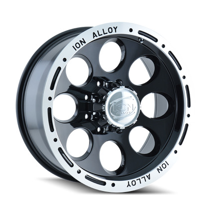 ION Wheels ION Type 174 16x8 / 8x165.1 BP / -5mm Offset / 130.8mm Hub Black/Machined Wheel 174-6881B 174-6881B Photo - Primary