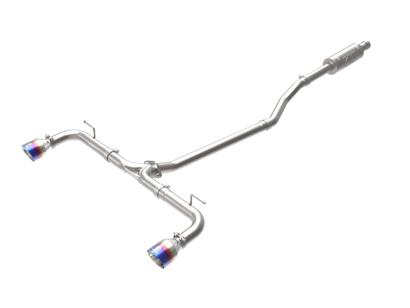 aFe Takeda 2-1/2in 304 SS Cat-Back Exhaust w/ Blue Flame Tips 14-18 Mazda 3 L4 2.0L/2.5L 49-37015-L 49-37015-L Photo - Primary