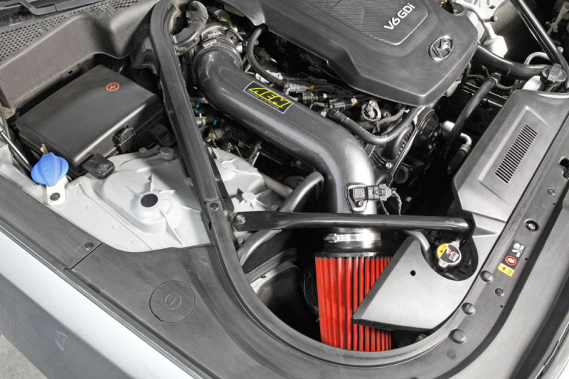 AEM Induction AEM 2015 Hyundai Genesis 3.8L-V6 F/I Silver Cold Air Intake 21-796C 21-796C Photo - Mounted