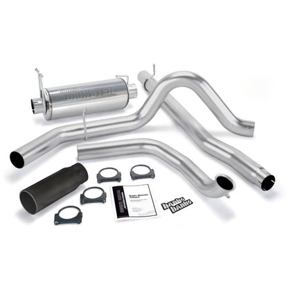 Banks Power 00-03 Ford 7.3L / Excursion Monster Exhaust System - SS Single Exhaust w/ Black Tip 48653-B 48653-B Photo - Primary