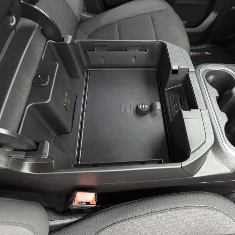 Tuffy Products Tuffy Console Safe W/ Combo Lock For Chevrolet Silverado And Gmc Sierra W/ Flow Thru Console 356-01-A 356-01-A Photo - Close Up