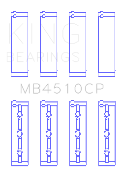 King Engine Bearings Nissan Vq40DE (Size +0.50mm) Main Bearing Set MB4510CP0.5 MB4510CP0.5 Photo - Primary